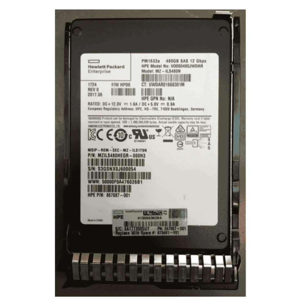 HPE 875311-X21 480GB SAS 12G G9 G10 Server SSD